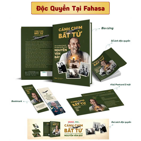 Cánh Chim Bất Tử - Câu Chuyện Về Người Phi Công Huyền Thoại Nguyễn Văn Bảy - Bìa Cứng - Bản Giới Hạn -Tặng Kèm 1 Bookmark 2 Mặt + 4 Postcard 2 Mặt + 1 Quyển Sách Ảnh Bỏ Túi + 1 Đai Sách - Độc Quyền Fahasa